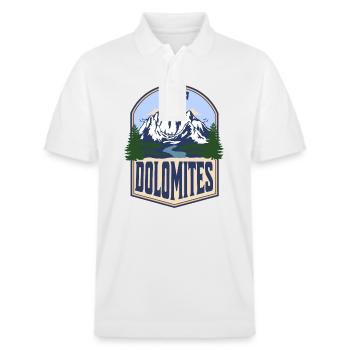 Dolomites Italie Montagne Vintage - Polo PREPSTER bio Stanley/Stella Unisexe - blanc - Devant - Roxy (174cm) & Andy (188cm)