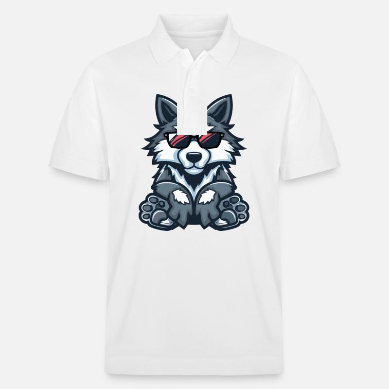 Loup Bande Dessinée Cool - Polo PREPSTER bio Stanley/Stella Unisexe - blanc