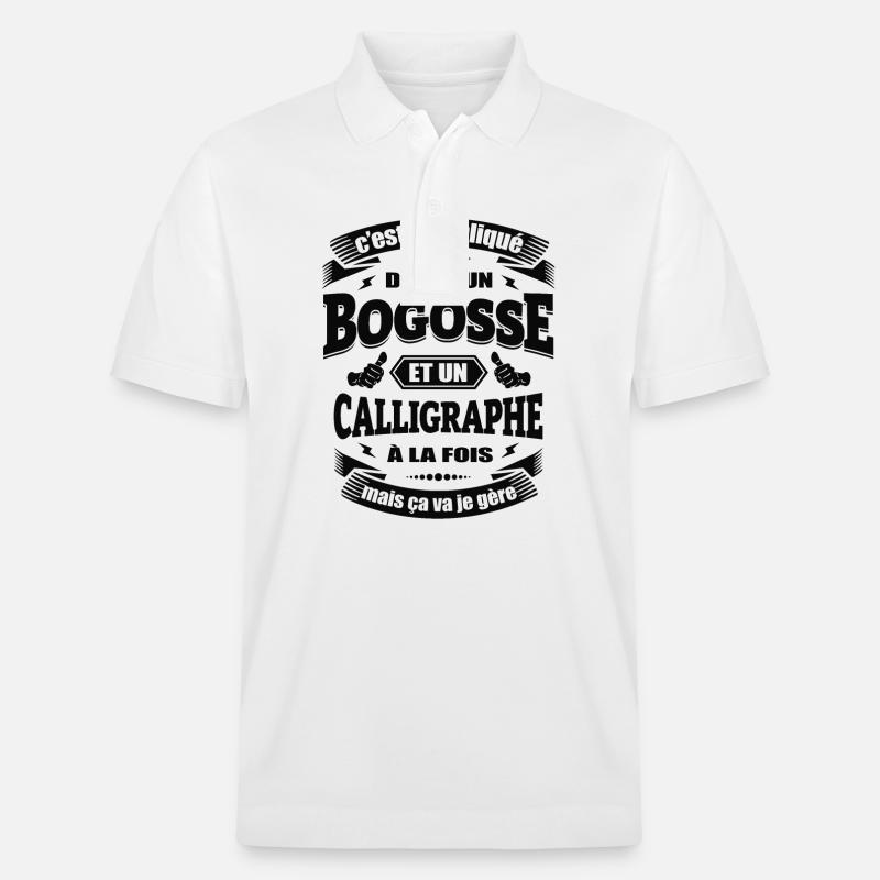 BOGOSSE ET CALLIGRAPHE - Polo PREPSTER bio Stanley/Stella Unisexe - blanc