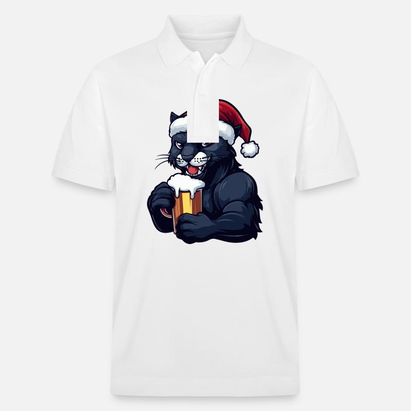 Bière de Noël Panther - Polo PREPSTER bio Stanley/Stella Unisexe - blanc