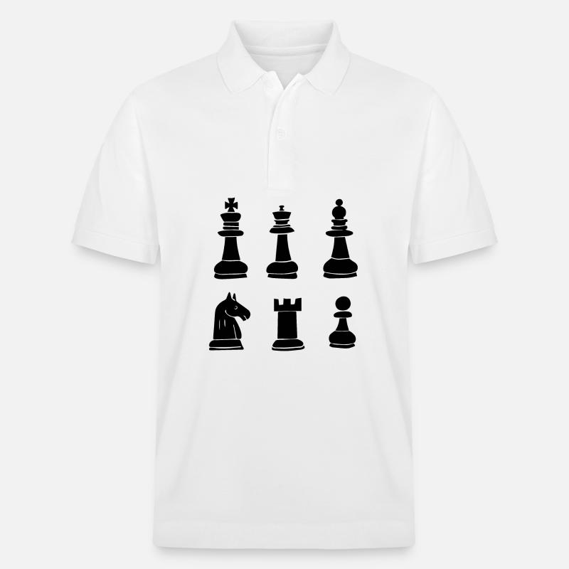 Schach Figuren - Stanley/Stella Unisex Bio-Poloshirt PREPSTER - Weiß