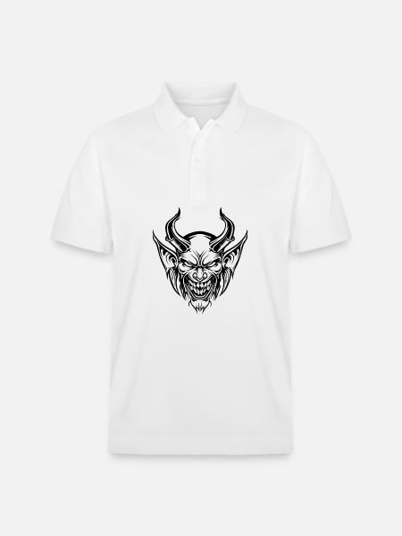 Teufel Dämon Satan - Stanley/Stella Unisex Bio-Poloshirt PREPSTER - Weiß