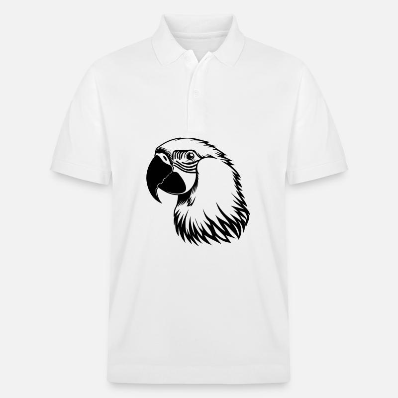 Papagei Vogel - Stanley/Stella Unisex Bio-Poloshirt PREPSTER - Weiß