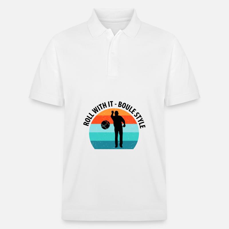 Boule Petanque Boccia Boules - Stanley/Stella Unisex Bio-Poloshirt PREPSTER - Weiß