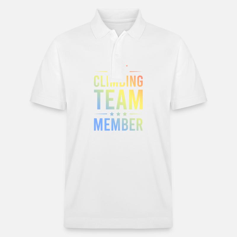 Climbing Team Bunt - Stanley/Stella Unisex Bio-Poloshirt PREPSTER - Weiß