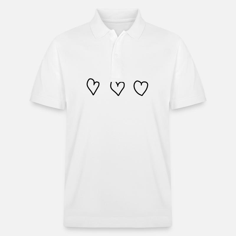 drei herzen herz - Stanley/Stella Unisex Bio-Poloshirt PREPSTER - Weiß