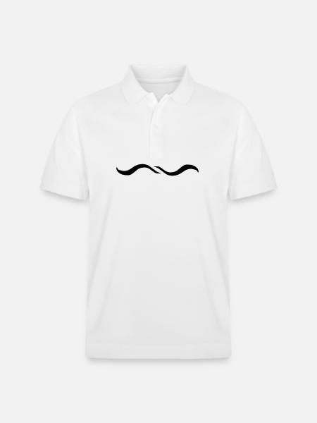 Two Wave Wave Line - Stanley/Stella Unisex Organic Polo Shirt PREPSTER - white