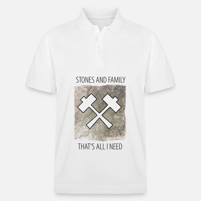 Steinmetz Steinbildhauer Spruch - Stanley/Stella Unisex Bio-Poloshirt PREPSTER - Weiß