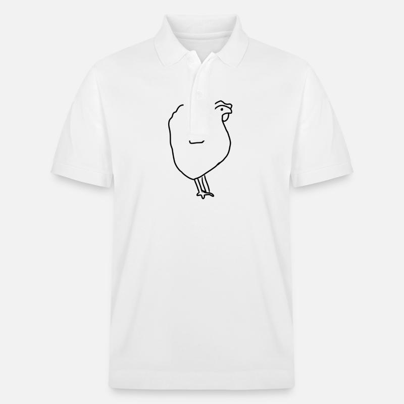 huhn tier symbol - Stanley/Stella Unisex Bio-Poloshirt PREPSTER - Weiß
