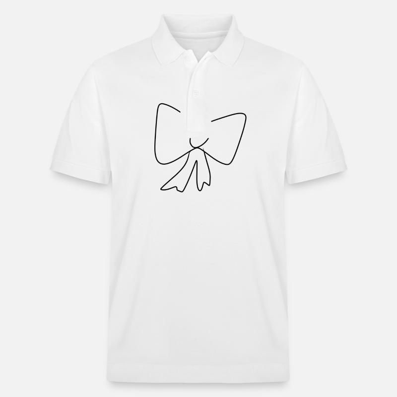 Loop Icon Pattern - Stanley/Stella Unisex Organic Polo Shirt PREPSTER - white