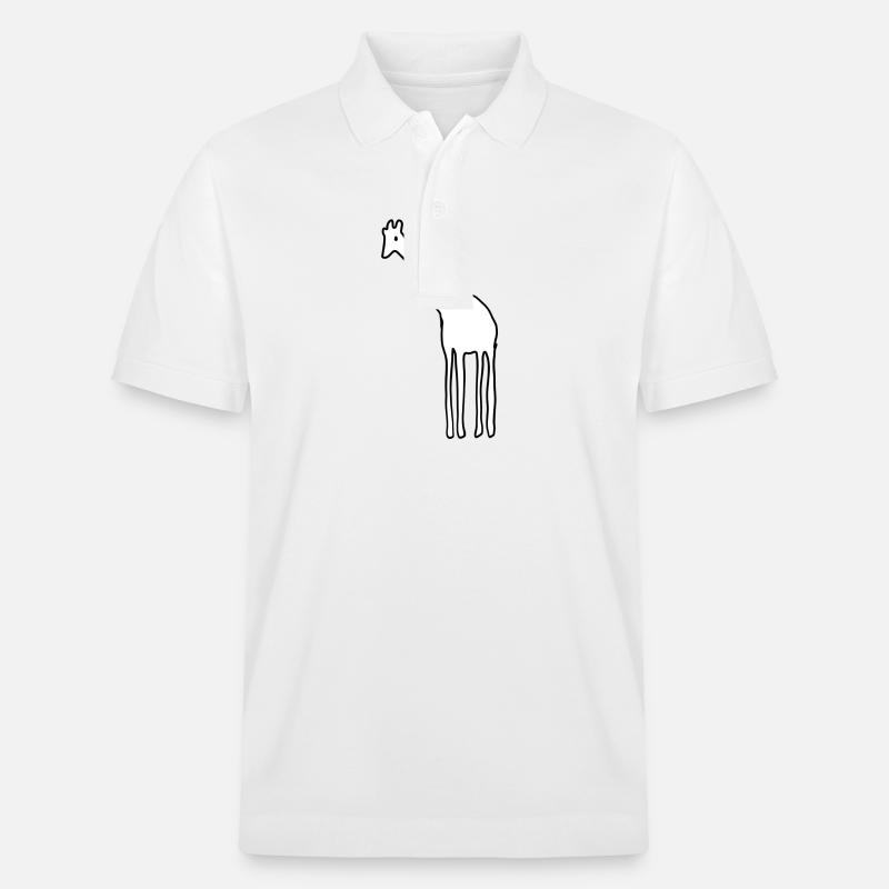 tier giraffe symbol - Stanley/Stella Unisex Bio-Poloshirt PREPSTER - Weiß