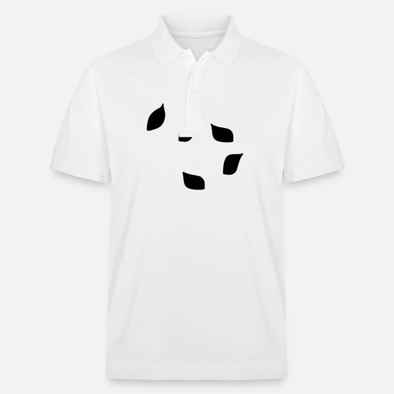 Five Leaves Leaf Pattern Tree - Stanley/Stella Unisex Organic Polo Shirt PREPSTER - white