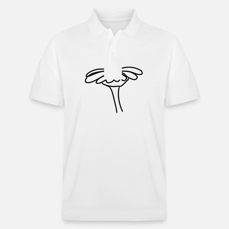 Page d’icône de fleur - Polo PREPSTER bio Stanley/Stella Unisexe - blanc