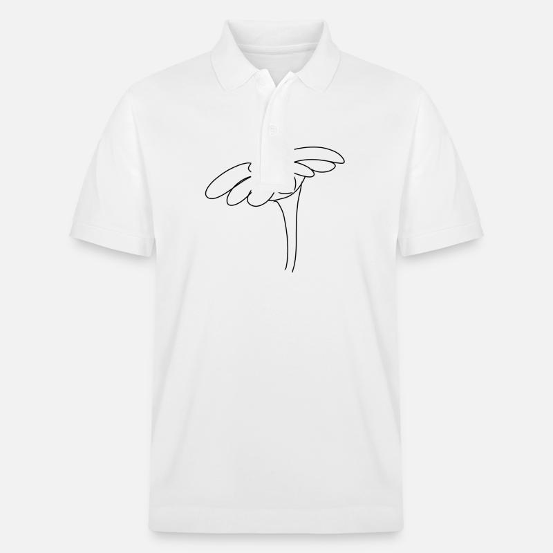 Symbole Fleur Plante Fleur - Polo PREPSTER bio Stanley/Stella Unisexe - blanc