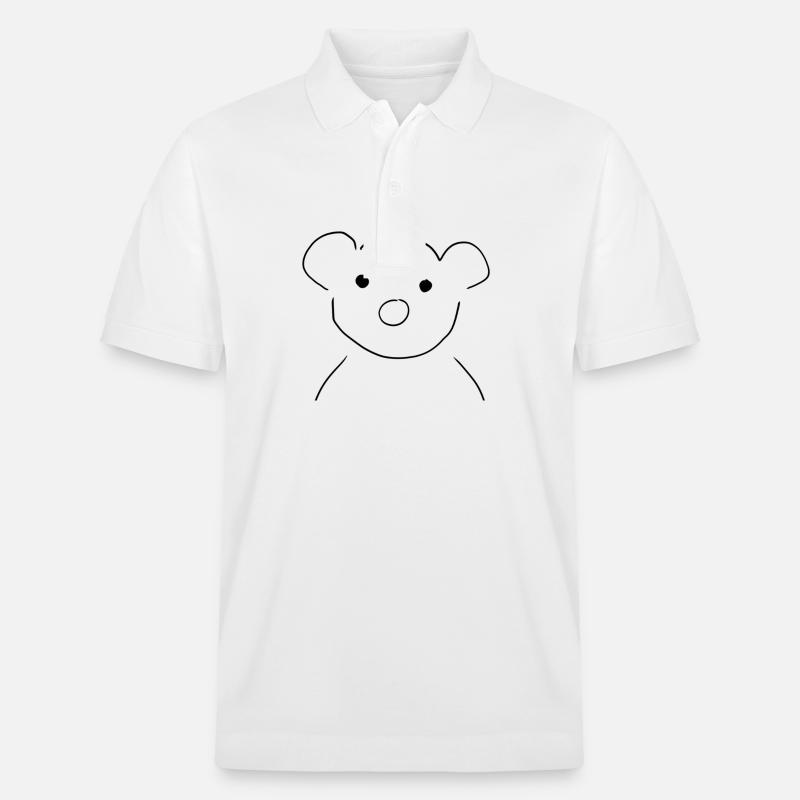 Bär symbol tier kopf - Stanley/Stella Unisex Bio-Poloshirt PREPSTER - Weiß