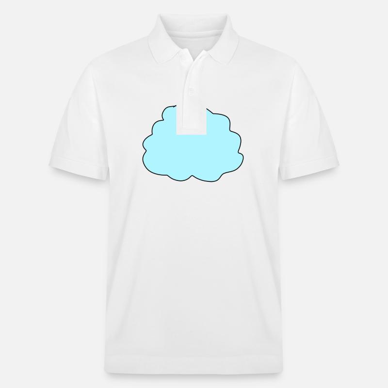 wolke blau symbol - Stanley/Stella Unisex Bio-Poloshirt PREPSTER - Weiß