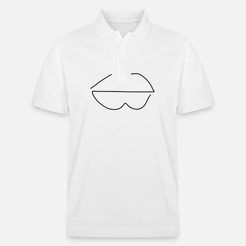 Lippen Lippe Symbol - Stanley/Stella Unisex Bio-Poloshirt PREPSTER - Weiß