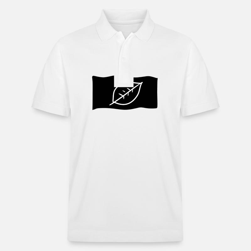 Icône Drapeau Feuille Nature - Polo PREPSTER bio Stanley/Stella Unisexe - blanc