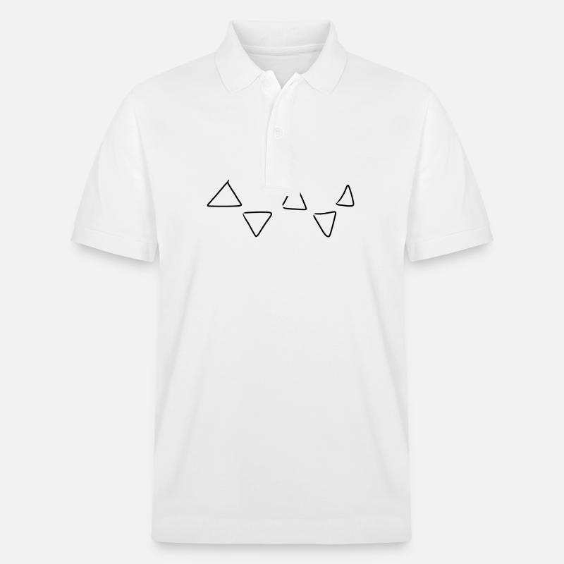 Triangular pattern - Stanley/Stella Unisex Organic Polo Shirt PREPSTER - white