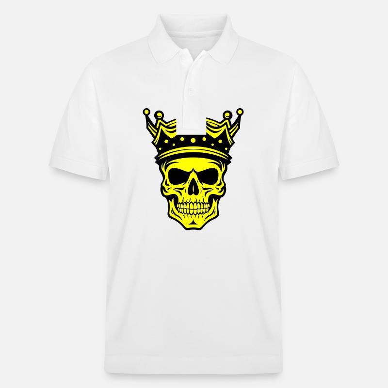 Couronne de Roi Crâne - Polo PREPSTER bio Stanley/Stella Unisexe - blanc