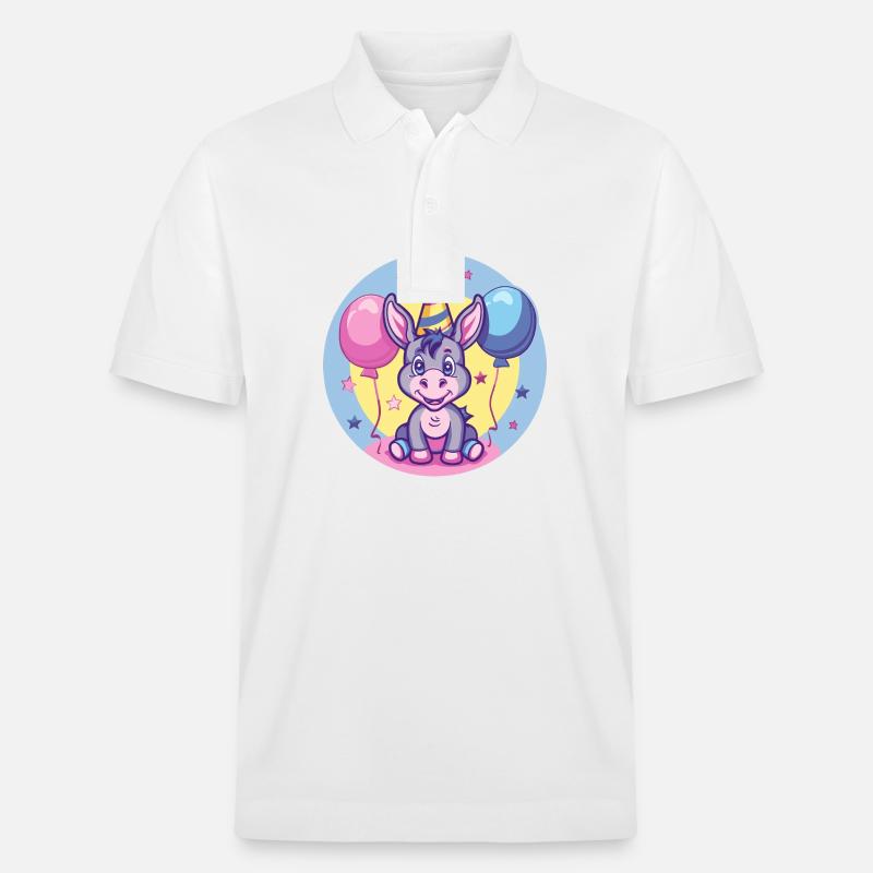 Âne Anniversaire Bébé - Polo PREPSTER bio Stanley/Stella Unisexe - blanc
