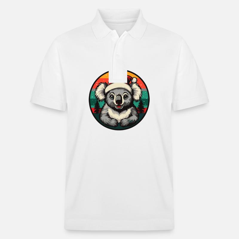 Noël Koala Noël - Polo PREPSTER bio Stanley/Stella Unisexe - blanc