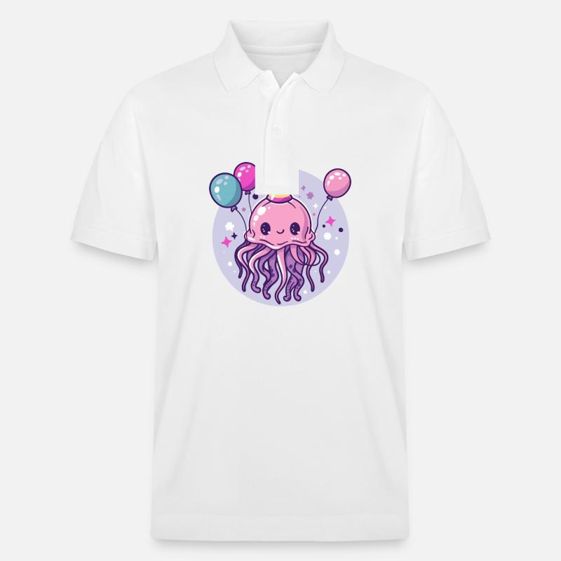Méduse Anniversaire Bébé - Polo PREPSTER bio Stanley/Stella Unisexe - blanc
