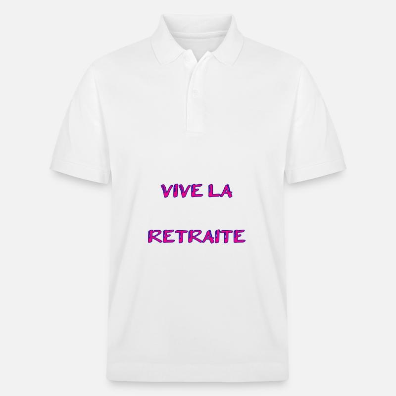 RETRAITE. RETRAITE. RETRAITEE. RETRAITE - Polo PREPSTER bio Stanley/Stella Unisexe - blanc
