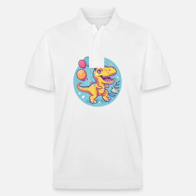 dinosaure t-rex anniversaire bébé - Polo PREPSTER bio Stanley/Stella Unisexe - blanc