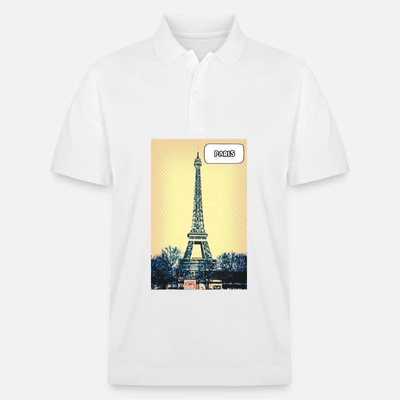 Eiffel Pop Art Paris - Stanley/Stella Unisex Bio-Poloshirt PREPSTER - Weiß