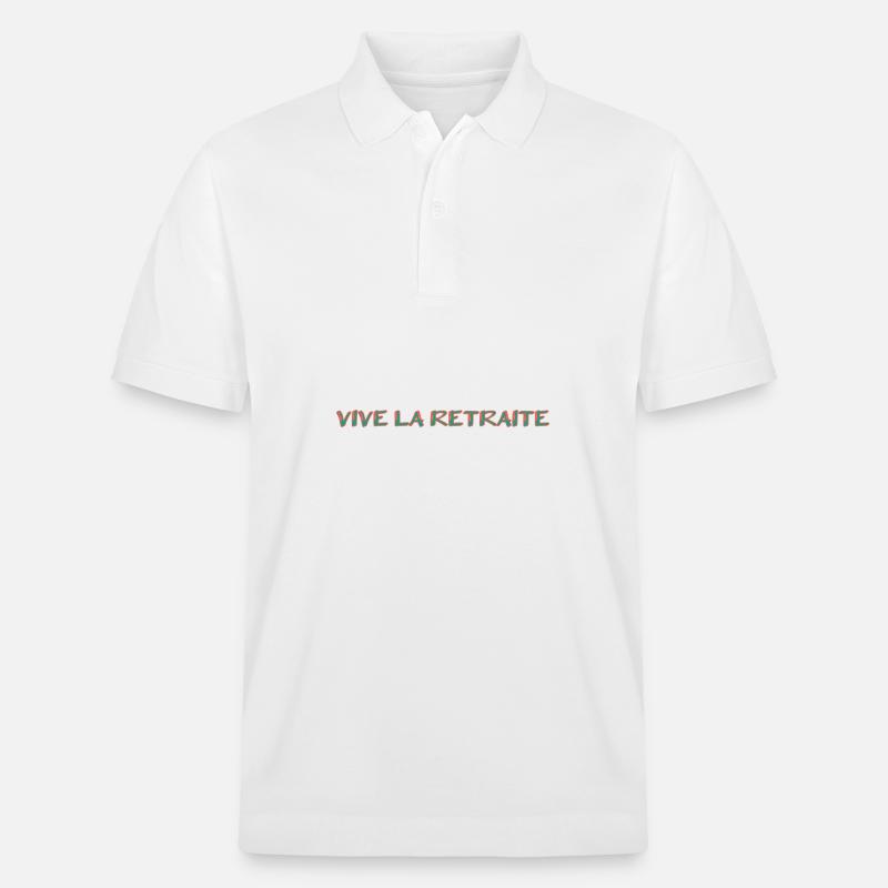 RETRAITE. RETRAITE. RETRAITEE. RETRAITE - Polo PREPSTER bio Stanley/Stella Unisexe - blanc