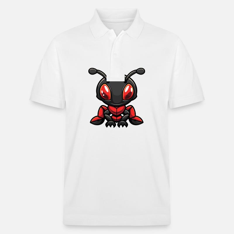 Ameise Comic - Stanley/Stella Unisex Bio-Poloshirt PREPSTER - Weiß