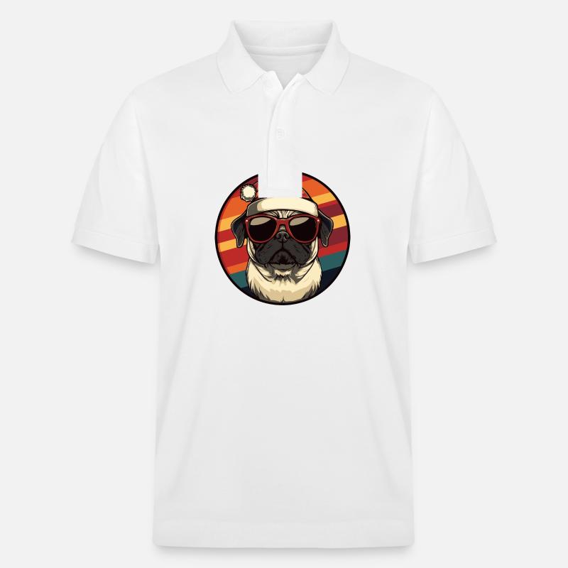 Carlin Chien Noël Cool - Polo PREPSTER bio Stanley/Stella Unisexe - blanc
