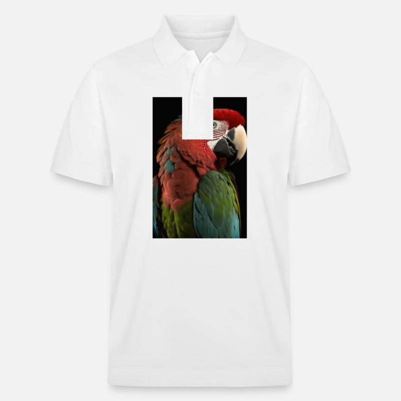 Papagei - Stanley/Stella Unisex Bio-Poloshirt PREPSTER - Weiß