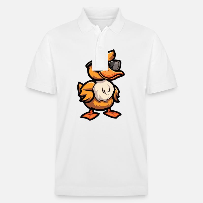 Ente Comic Cool - Stanley/Stella Unisex Bio-Poloshirt PREPSTER - Weiß
