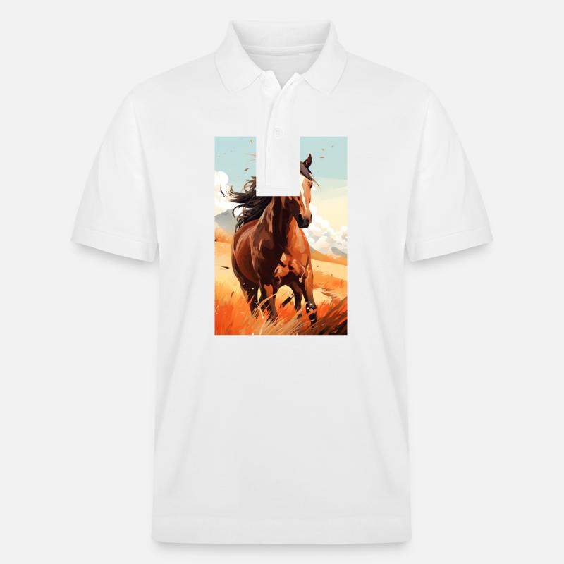 Cheval - Polo PREPSTER bio Stanley/Stella Unisexe - blanc