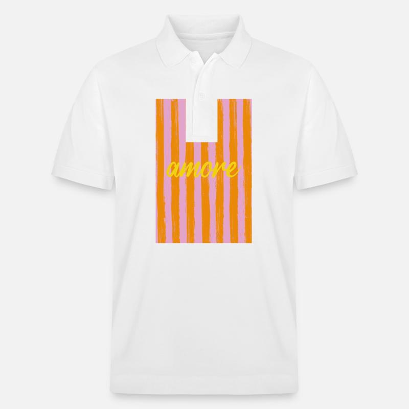 Amore a Strisce - Stanley/Stella Unisex Bio-Poloshirt PREPSTER - Weiß