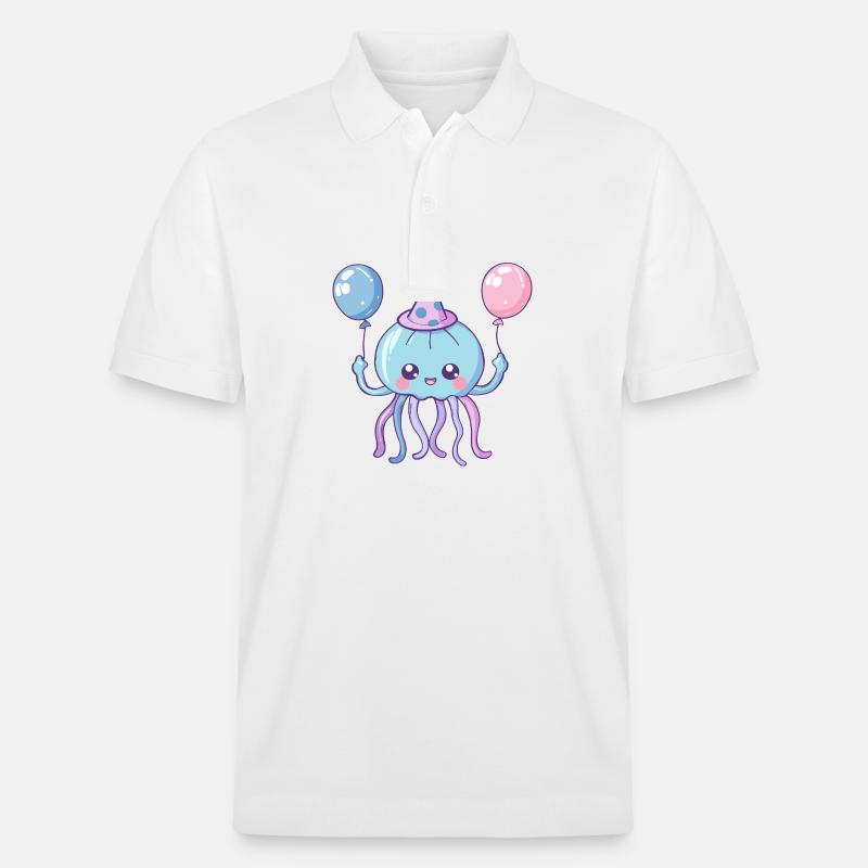 Méduse Anniversaire Bébé - Polo PREPSTER bio Stanley/Stella Unisexe - blanc