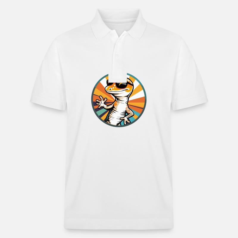 lézard bande dessinée cool - Polo PREPSTER bio Stanley/Stella Unisexe - blanc