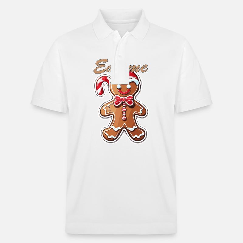 Lebkuchenmann / Weihnachten / Weihnachtsmann - Stanley/Stella Unisex Bio-Poloshirt PREPSTER - Weiß