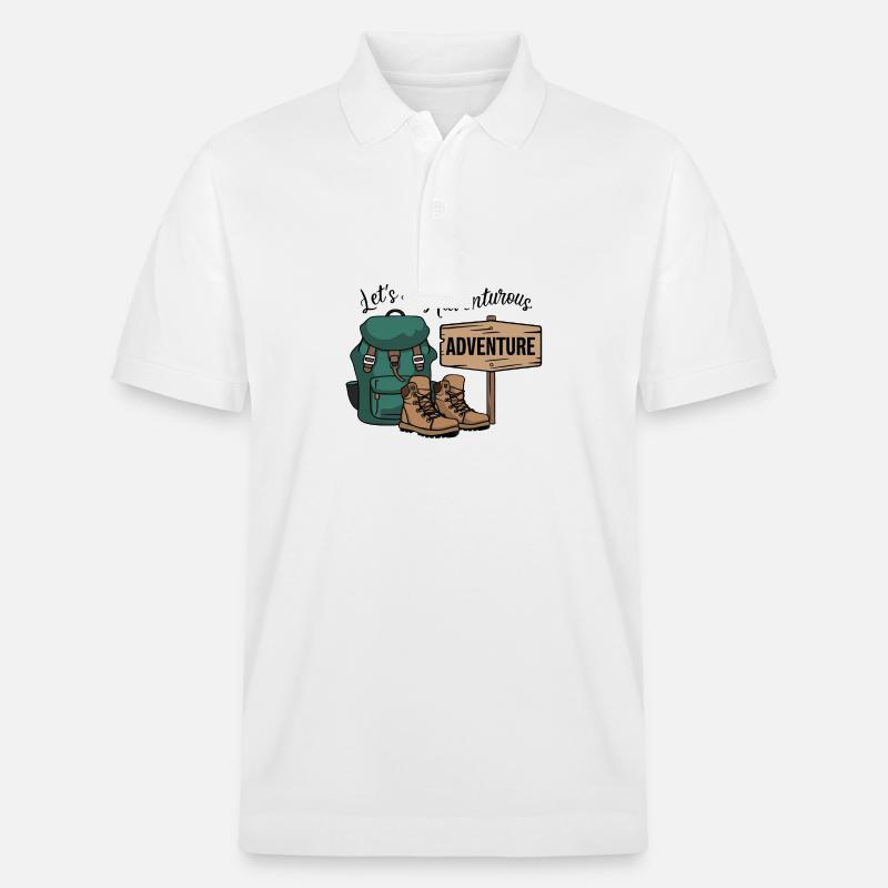 Lass uns abenteuerlich sein. - Stanley/Stella Unisex Bio-Poloshirt PREPSTER - Weiß