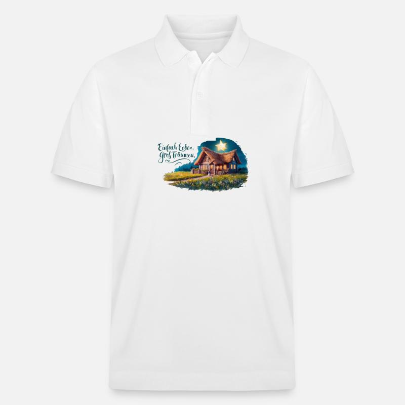Vivre simplement, rêver grand - Polo PREPSTER bio Stanley/Stella Unisexe - blanc