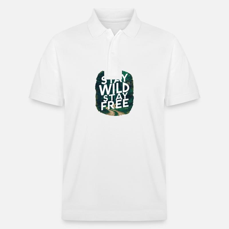 Restez sauvage, restez libre - Polo PREPSTER bio Stanley/Stella Unisexe - blanc