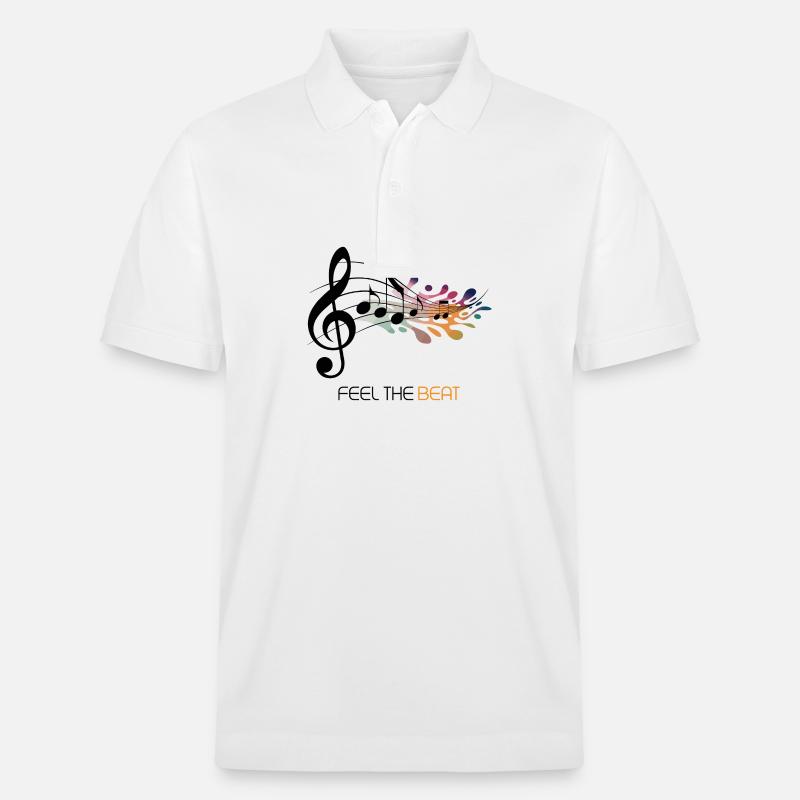 Feel the Beat – Clé abstraite - Polo PREPSTER bio Stanley/Stella Unisexe - blanc