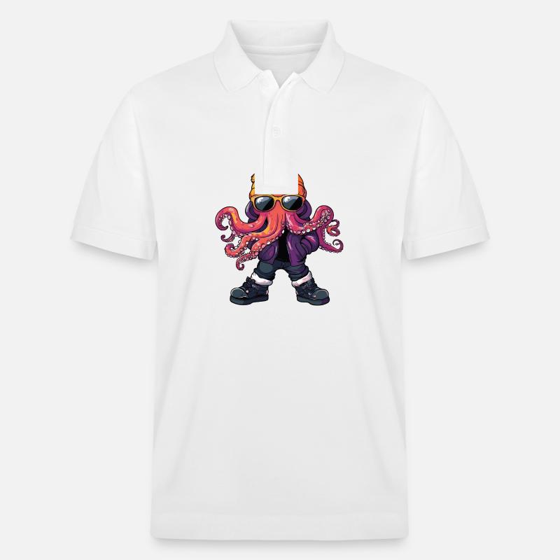 Octopus Cool BD - Polo PREPSTER bio Stanley/Stella Unisexe - blanc