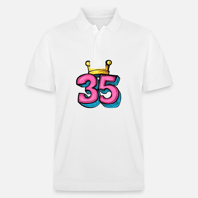 Couronne à 35 chiffres - Polo PREPSTER bio Stanley/Stella Unisexe - blanc