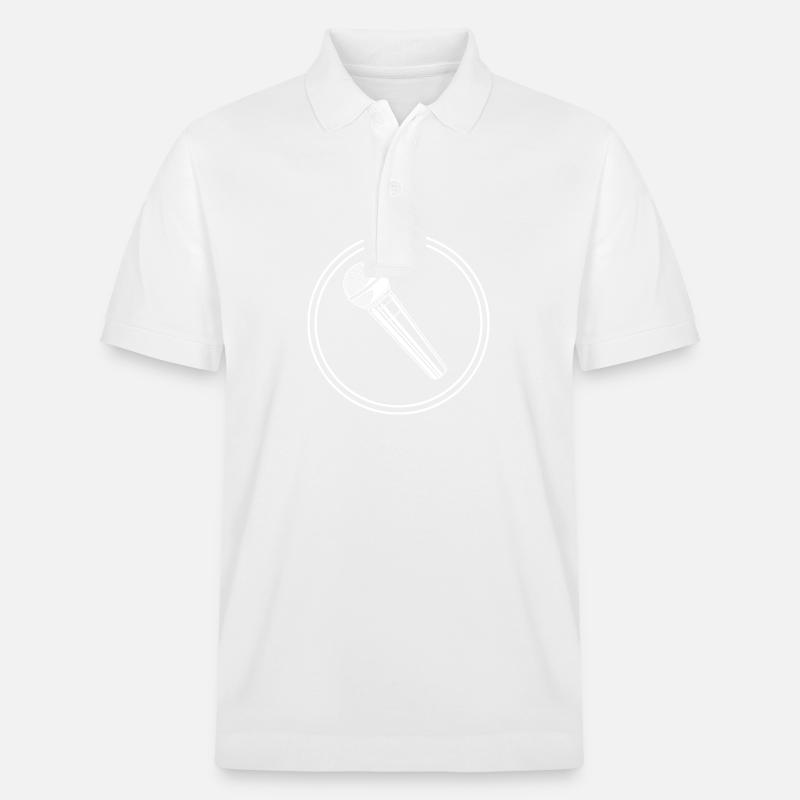 Mikrofon Symbol - Stanley/Stella Unisex Bio-Poloshirt PREPSTER - Weiß