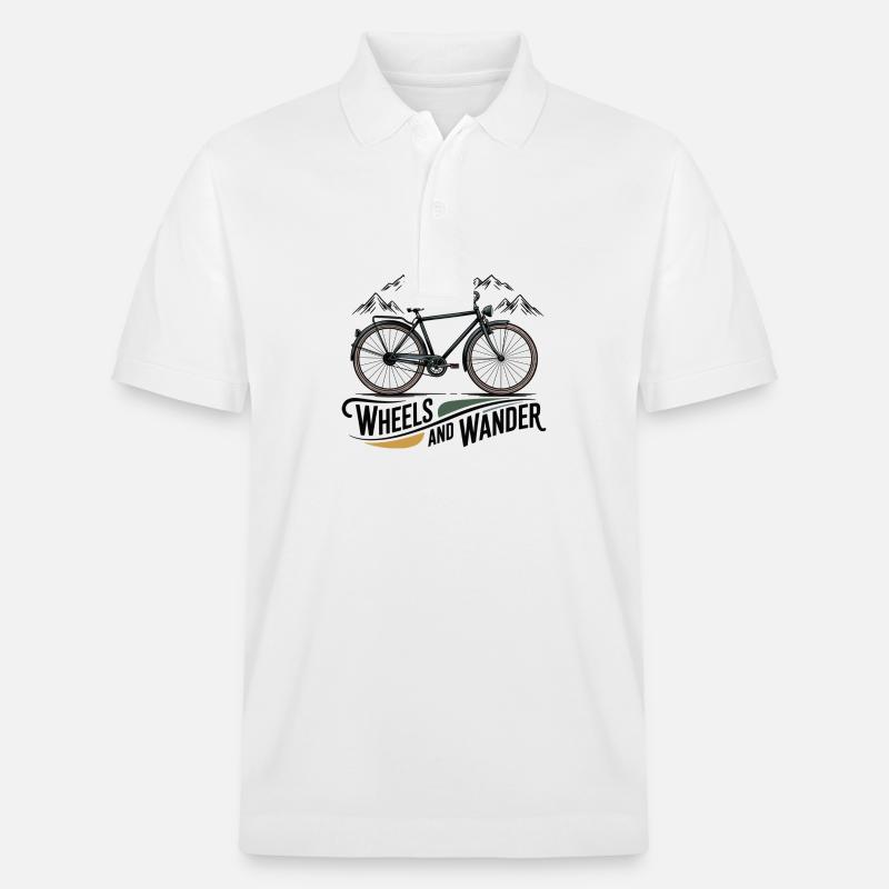 Wheels & Wander – Aventure en montagne - Polo PREPSTER bio Stanley/Stella Unisexe - blanc