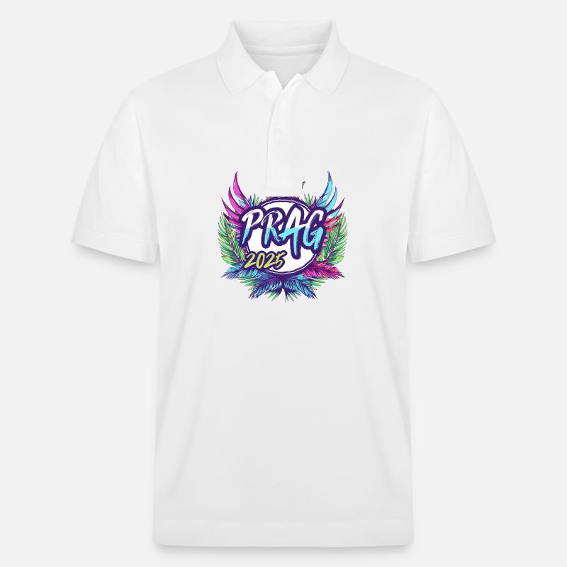 Prag 2025 Bunt - Stanley/Stella Unisex Bio-Poloshirt PREPSTER - Weiß
