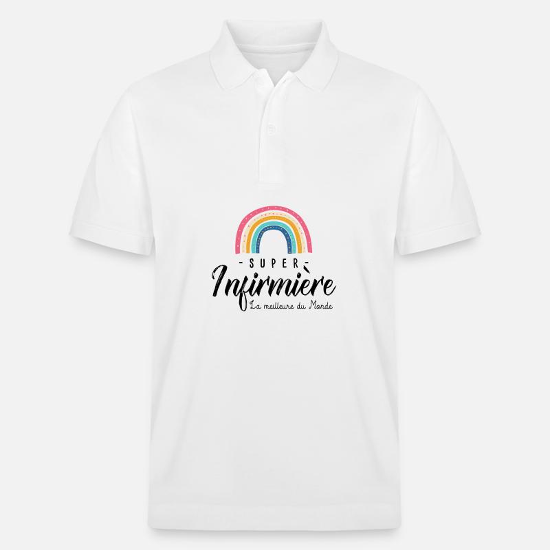 super infirmière cadeau meilleure infirmiere - Polo PREPSTER bio Stanley/Stella Unisexe - blanc